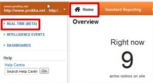 Google Analytics - real time - where Google Analytics - real time - where
